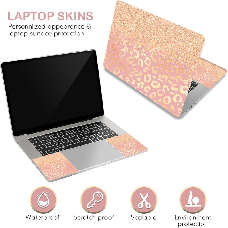 DINKY Laptop Skin Sticker Decal, 12" 13" 13.3" 14" 15" 15.4" 15.6 inch Laptop Universal Reusable Vinyl Skin Stickers Cover Art Decal Notebook PC Personalized Protector-Leopard Print - Image 3